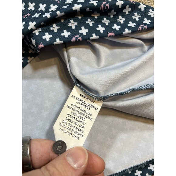 Greyson Performance All Over Print Wolf Logo Stretch Golf Polo Stretch Size L - Picture 6 of 10